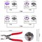 200 Set Snap Button Kit - 9.5mm 10 Colors Snaps for Fabric - Fastener Pliers & Snap Fastener Tool - 100 Hollow & 100 Solid - Suitable for DIY, Sewing, Crafting